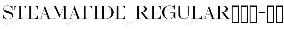 Steamafide Regular生成器字体转换